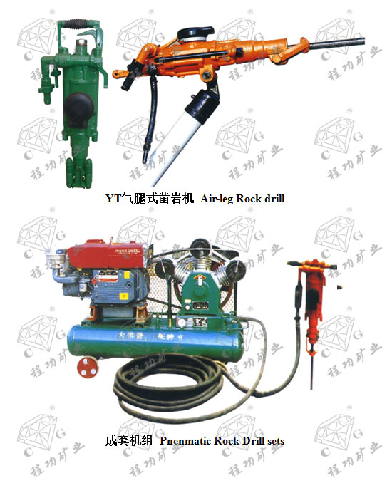 YT气腿式凿岩机 Air-leg Rock drill 成套机组 Pnenmatic Rock Drill sets